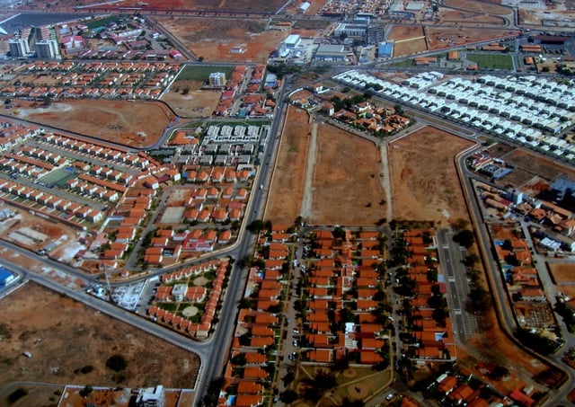 New suburb (new housing area) in Luanda built in 2010.