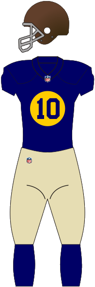 The Packers' first alternate uniform, a throwback first introduced in 2010.