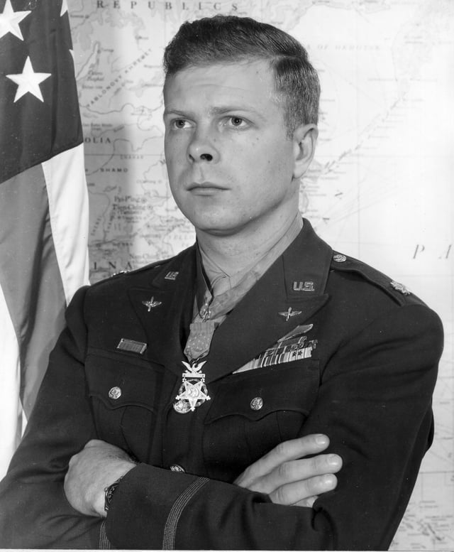 Medal of Honor recipient Major Richard Bong in Officer's Service Dress