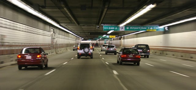 The Big Dig road vehicle tunnel in Boston, USA