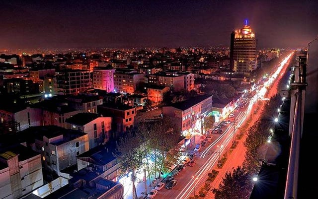 Part of Haraz Street at night