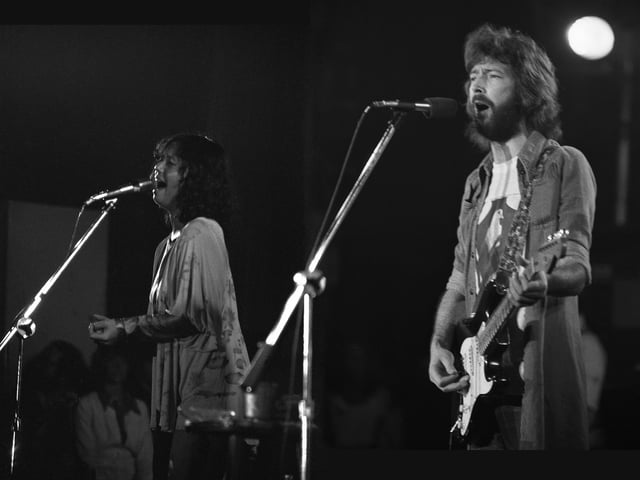 Yvonne Elliman with Clapton promoting 461 Ocean Boulevard in 1974