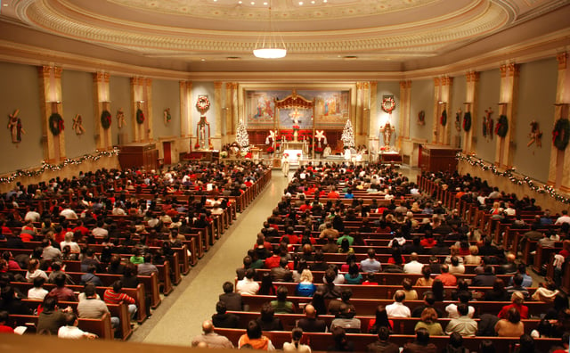 Many Christians attend church services to celebrate the birth of Jesus Christ.