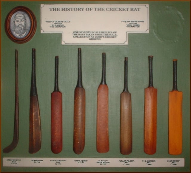 Evolution of the cricket bat.