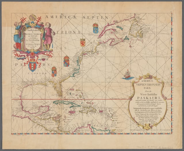 Map of North America, from 1621