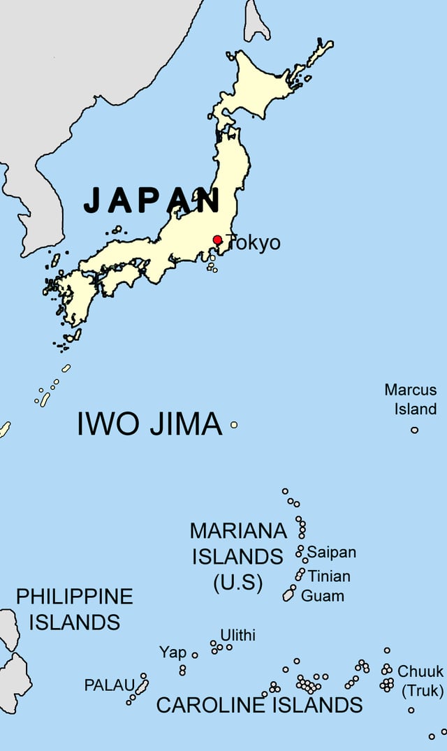 Iwo Jima location map