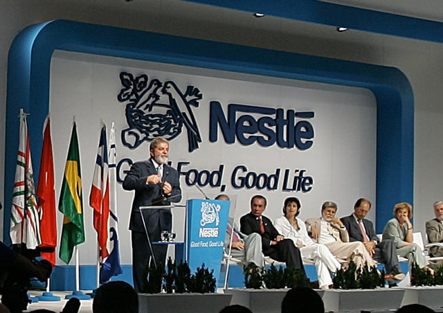 The Brazilian president, Lula da Silva, inaugurates a factory in Feira de Santana (Bahia), in February 2007
