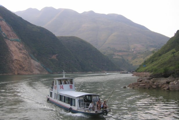 Cruise on the Yangtze River before sunset