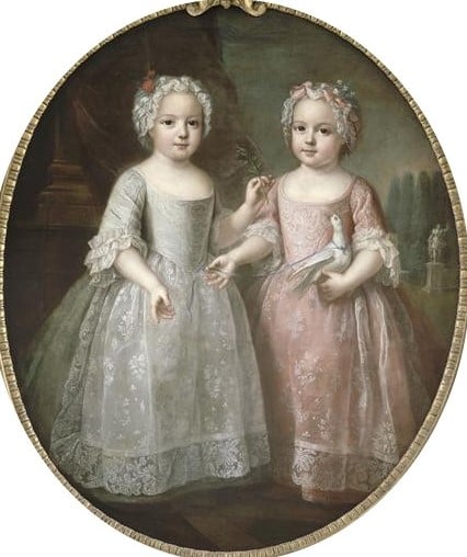 Élisabeth (left) and Henriette of France, 1737.