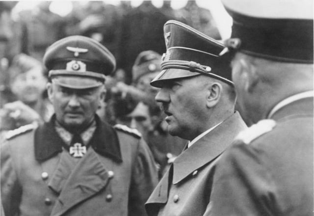 Kluge with Hitler during an inspection in France, 1940