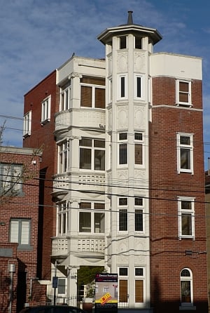 The Canterbury in St Kilda, Victoria is one of the earliest surviving apartment buildings in Australia.