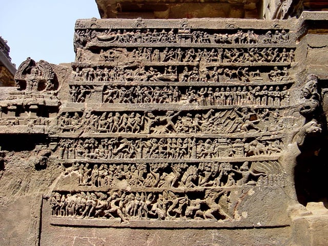 The Ramayana panel at Ellora Caves, a UNESCO World Heritage Site