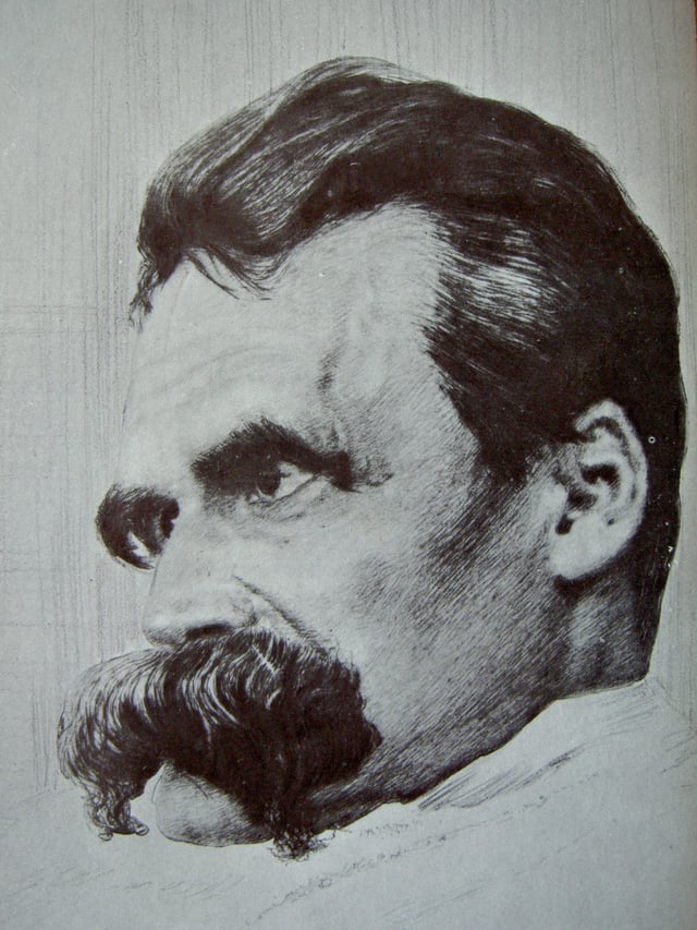 Drawing by Hans Olde from the photographic series, The Ill Nietzsche, late 1899