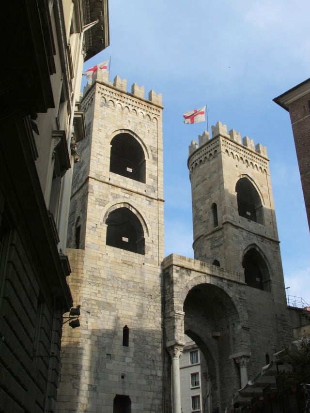 Medieval gates of Genoa are a rare survivor of the city's oldest buildings.
