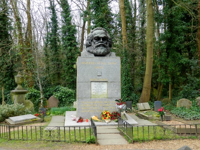 Tomb of Karl Marx, East Highgate Cemetery, London