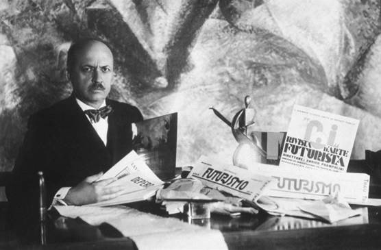 Filippo Tommaso Marinetti, Italian modernist author of the Futurist Manifesto  (1909) and later the co-author of the Fascist Manifesto