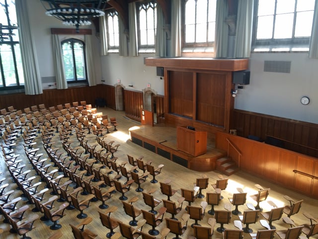 McCosh 50, the largest lecture hall on campus