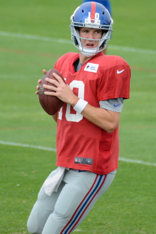 Manning in Giants training camp in 2016