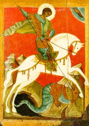 An Orthodox icon showing Saint George