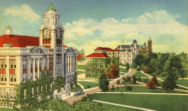 The Old Row, campus of Syracuse University, 1920