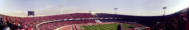 The Azadi Stadium is the largest football stadium in West Asia.