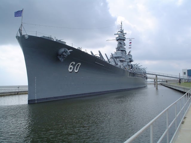 The USS Alabama at Battleship Memorial Park.