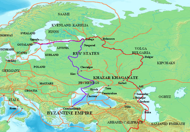 Trade routes of the Black Sea region, 8th–11th centuries