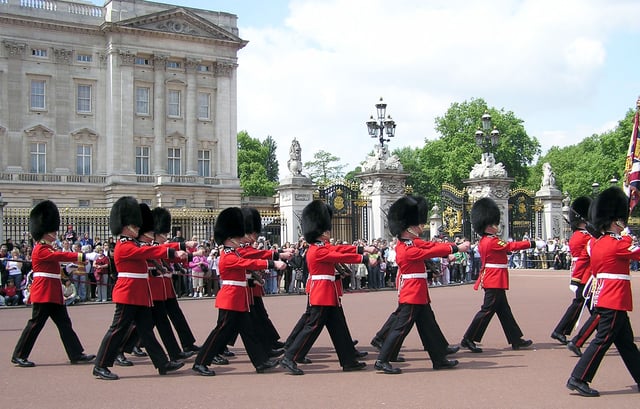 Changing of the Queen's Guard at the royal residence, Buckingham Palace