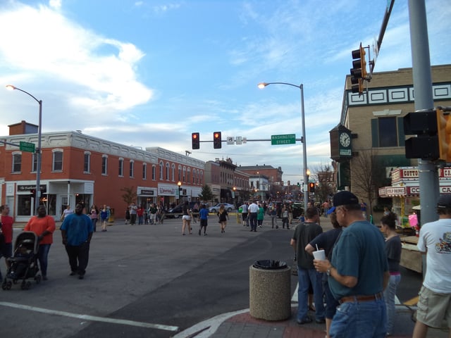 Downtown Morris during the Grundy County Corn Festival