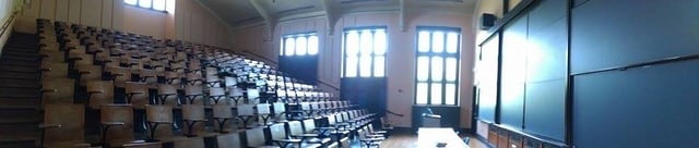 Room 302 is a lecture hall at Frist Campus Center restored to its condition when Albert Einstein taught there