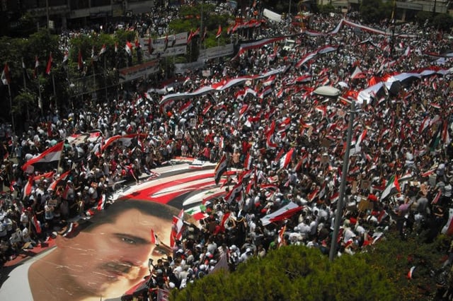 Pro-Assad demonstration in Latakia, 20 June 2011