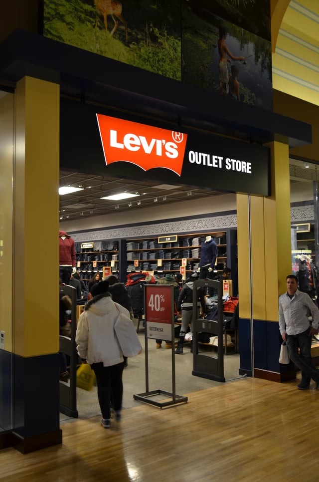 A Levi's outlet store in Vaughan Mills, a mall in Vaughan, Ontario, Canada