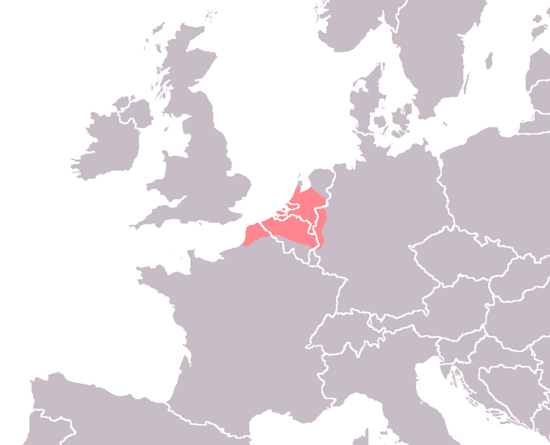 Area in which Old Dutch was spoken