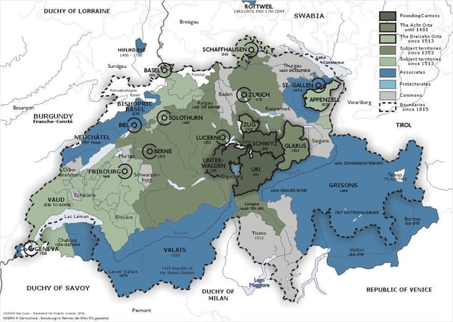 The Old Swiss Confederacy from 1291 to the sixteenth century