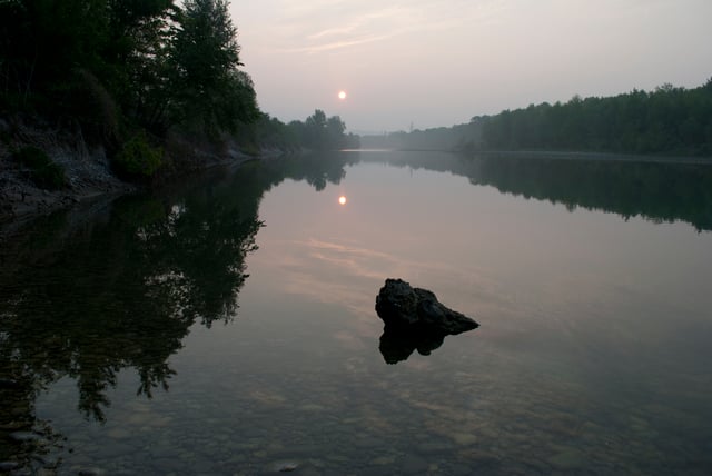 The Isonzo River in Italian region.