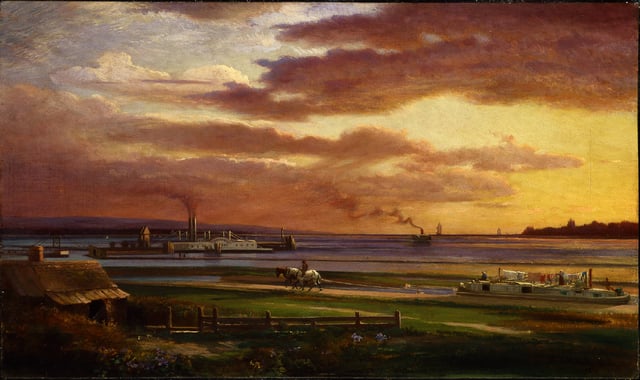 Buffalo harbour from the foot of Porter Avenue, 1871