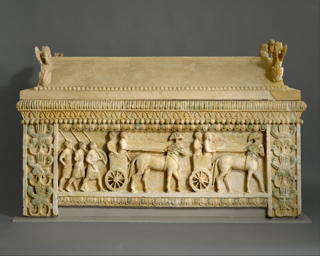 The Amathus sarcophagus, from Amathus, Cyprus, arguably the single most important object in the Cesnola Collection