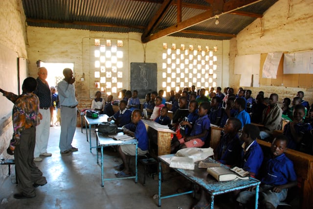 School children in the classroom, in Karonga, Malawi