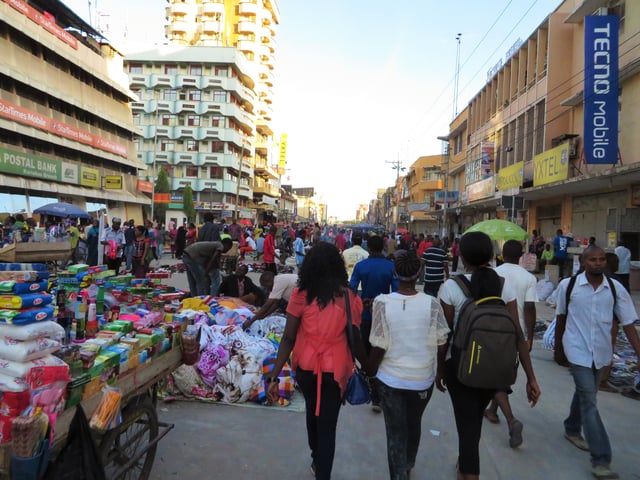 The Kariakoo market in Dar es Salaam