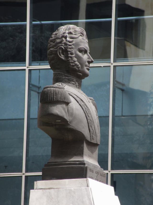 Bust of O'Higgins in Bogotá.