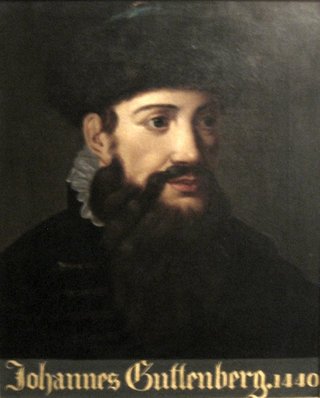 Anonymous portrait of Gutenberg dated 1440, Gutenberg Museum
