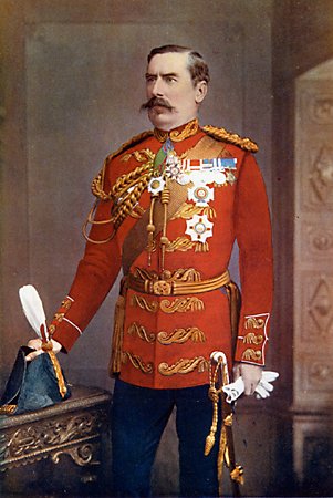 General Sir Baker Russell wearing the full-dress uniform of an aide-de-camp to Queen Victoria
