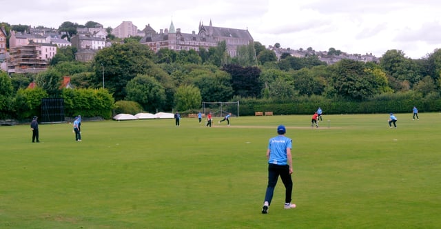 Cricket being played at the Mardyke in Cork, the home venue of the Munster Reds