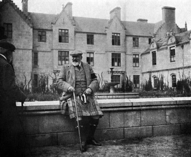Edward VII relaxing at Balmoral Castle, photographed by his wife, Alexandra