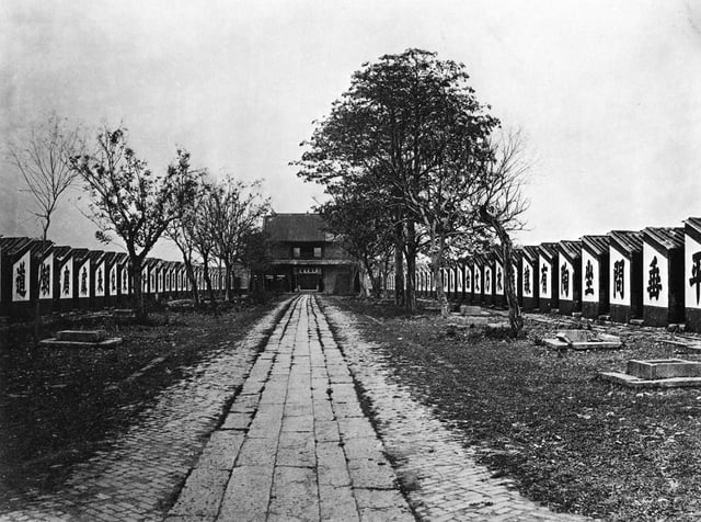 Examination hall with 7500 cells, Canton, 1873.