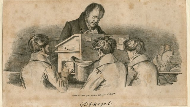 Hegel with his Berlin studentsSketch by Franz Kugler