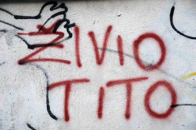 "Long live Tito", graffiti in Mostar, Bosnia and Herzegovina, 2009