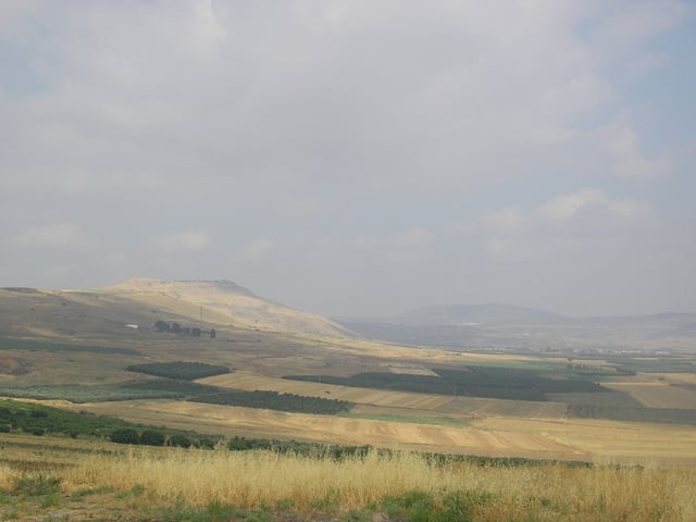 The Horns of Hattin where Aqil and his men decisively defeated a Kurdish force seeking to oust him from Galilee in 1857