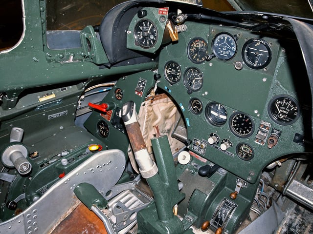 The cockpit of a J 29F, 2013