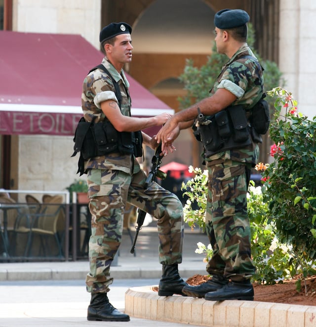 Soldiers of the Lebanese army, 2009